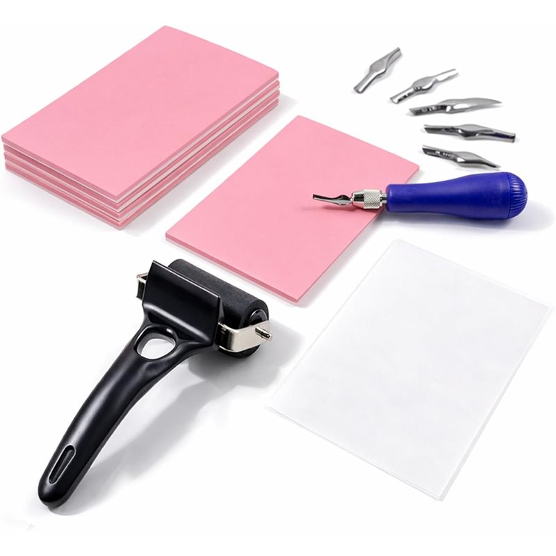 Linocut Carving Tool - Baskıresim Blok Kiti İçin Taze Linolyum