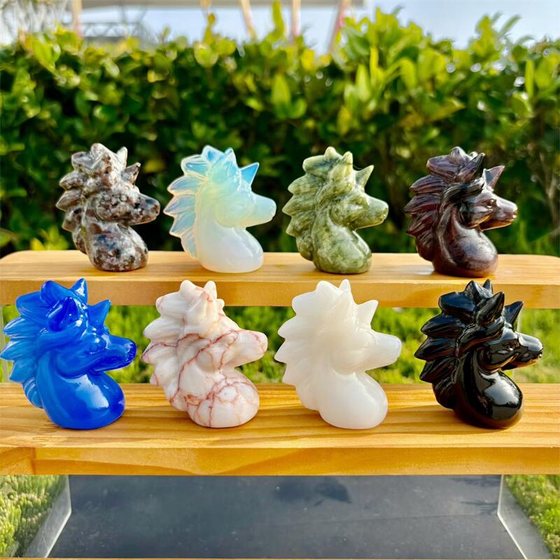 Art Craft Unicorn - 6CM Doğal Kristal Kuvars Unicorn Oyma