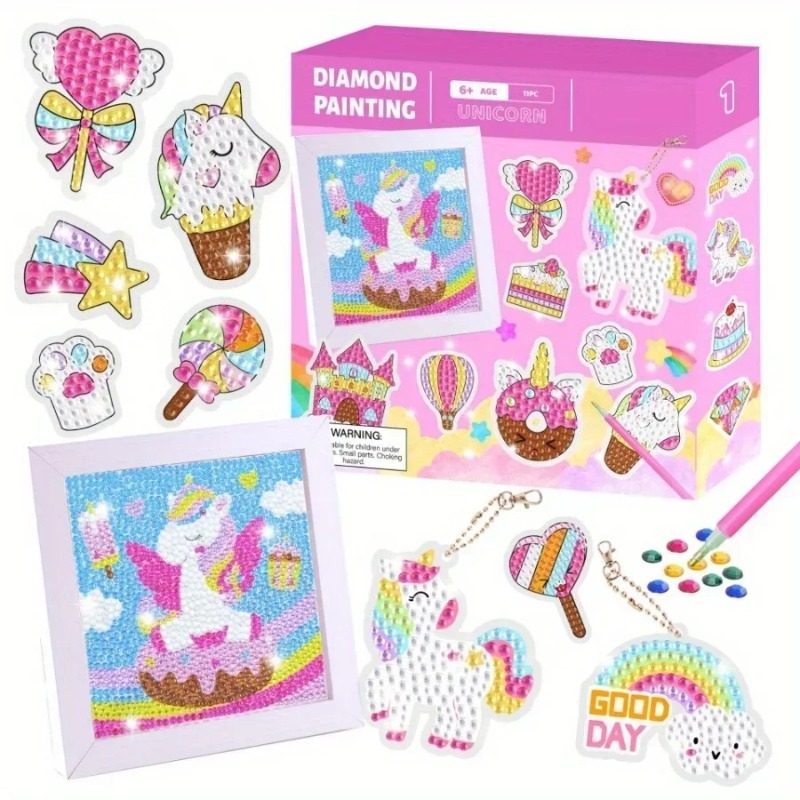 Art Craft Unicorn - Unicorn Çocuklar Elmas Boyama Seti DIY