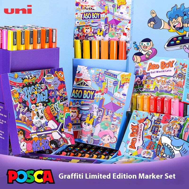 Art Craft Doodle - UNI POSCA Graffiti Limited Kalem, 1M/3M/5M/8K(0.7-2.5mm)