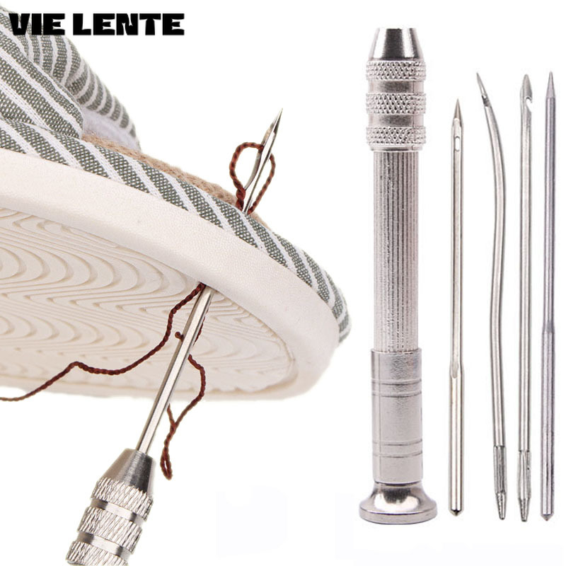 Leather Tooling Kit - 5 adet deri dikiş Awl seti