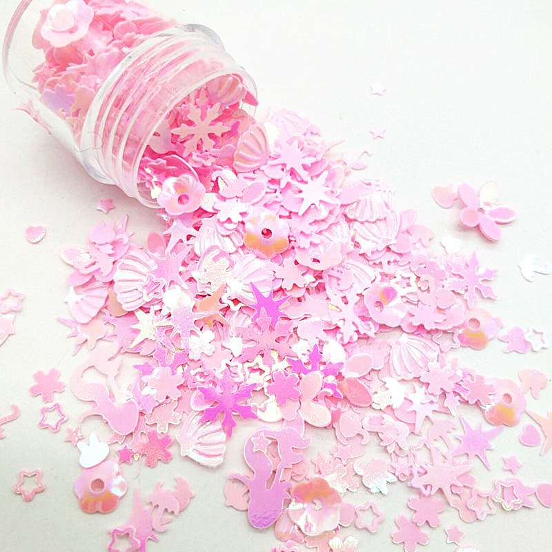 Art Craft Unicorn - 10g pembe Sequins Mix pullu Craft
