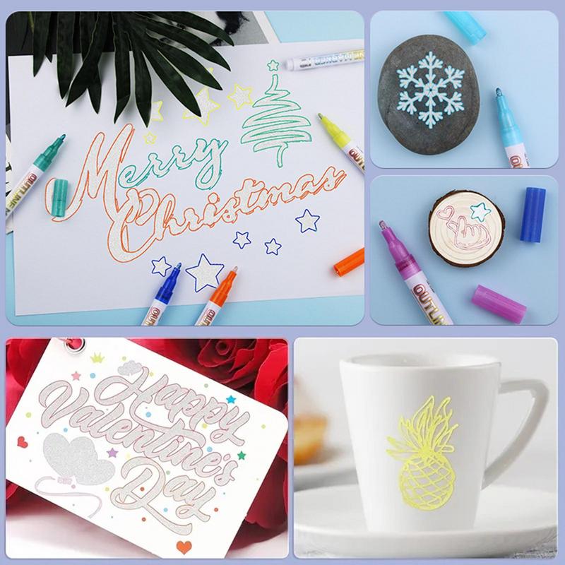 Art Craft Doodle - Glitter kalemler 24 renk yazma çizim