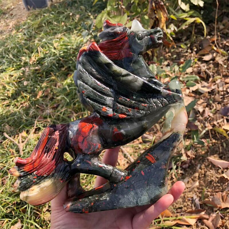Doğal Kan Taşı Unicorn At Oyma - Art Craft Unicorn incelemesi ve fiyatı