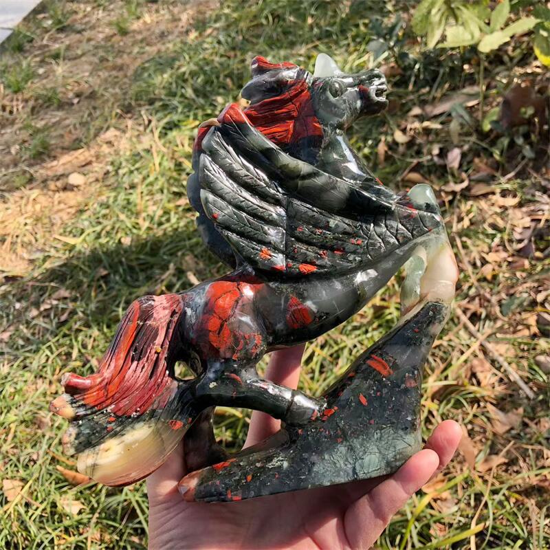 Doğal Kan Taşı Unicorn At Oyma - Art Craft Unicorn incelemesi ve fiyatı