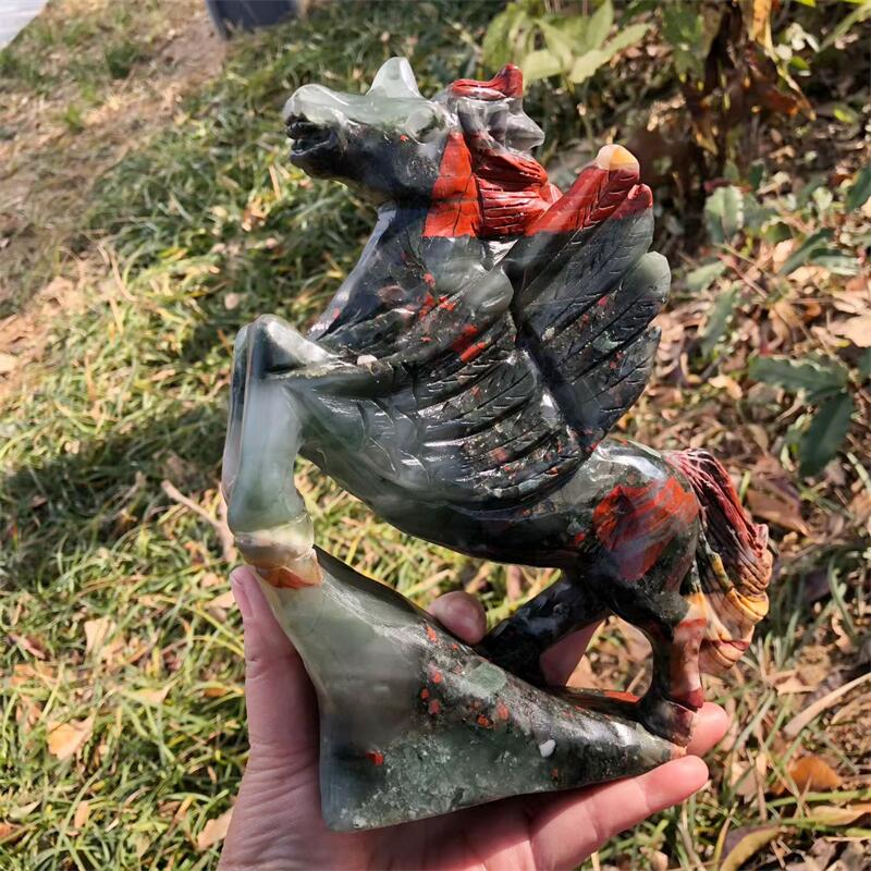 Doğal Kan Taşı Unicorn At Oyma - Art Craft Unicorn incelemesi ve fiyatı