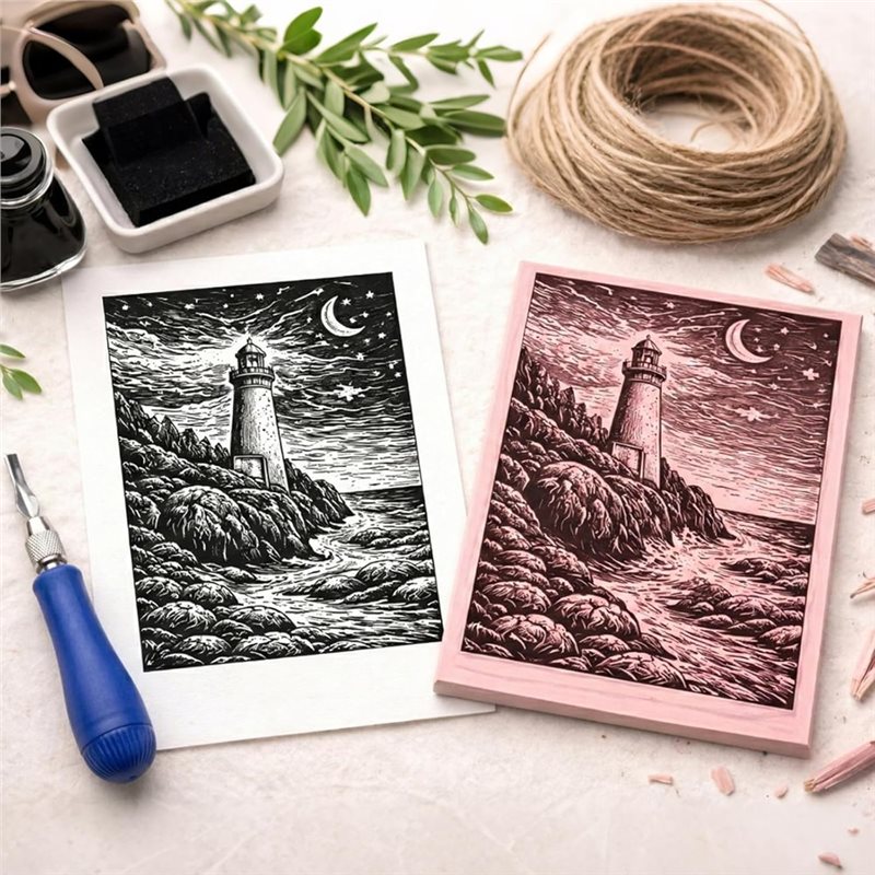 Baskıresim Blok Kiti İçin Taze - Linocut Carving Tool incelemesi ve fiyatı