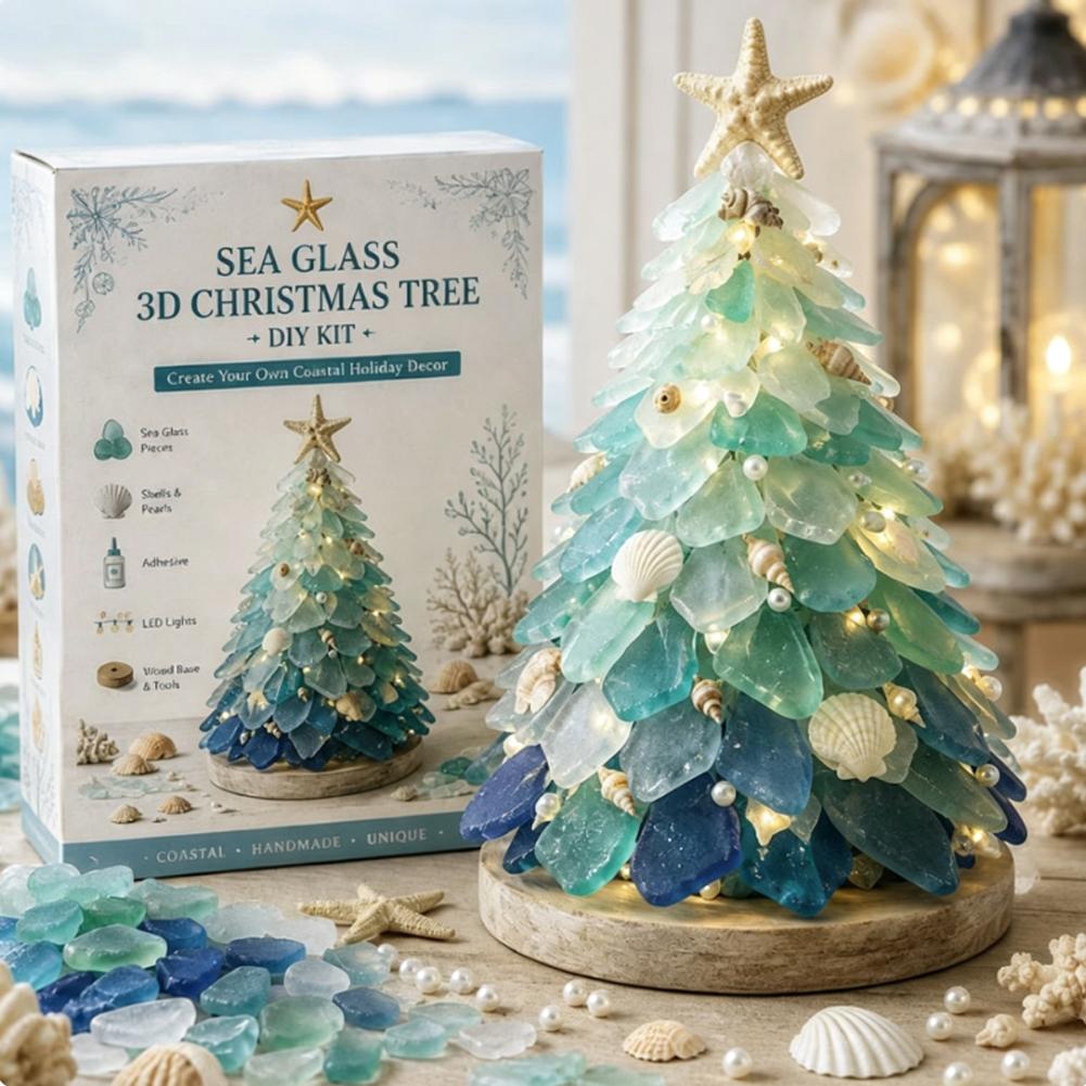 3D Deniz Camı Noel Ağacı Tasar - Art Craft And Design incelemesi ve fiyatı