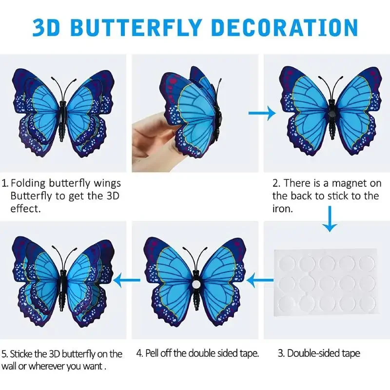 12 adet 3D Renkli Kelebek Duva - Art And Craft For Nursery incelemesi ve fiyatı
