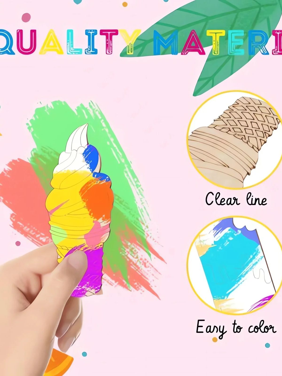 6/30 adet dondurma ahşap kesik - Art Craft Doodle incelemesi ve fiyatı